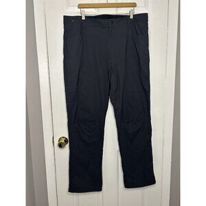 Orvis Black Fleece Lined Pant Camping Hiking Nylon Men's Plus Size 40X32 Outdoor